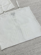 CC Sport Bra White Wool Viscose