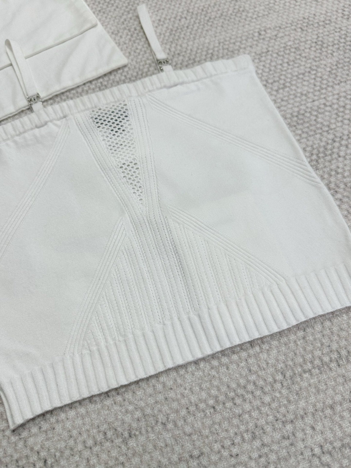 CC Sport Bra White Wool Viscose