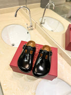 VL Fussfriend Black Patent Calfskin Leather Sabot