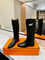 HM Jumping Boot 20MM Black Printed Pattern Cowhide 992352