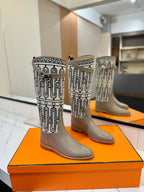HM Jumping Boot 20mm In Brown Beige Cowhide 992369