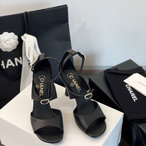 CC FW 25/26 Pre-Collection Sandals 85mm Black Calfskin
