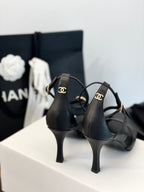 CC FW 25/26 Pre-Collection Sandals 85mm Black Calfskin