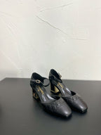 CC Mary Janes 55mm In Black Quilted Lambskin  949762