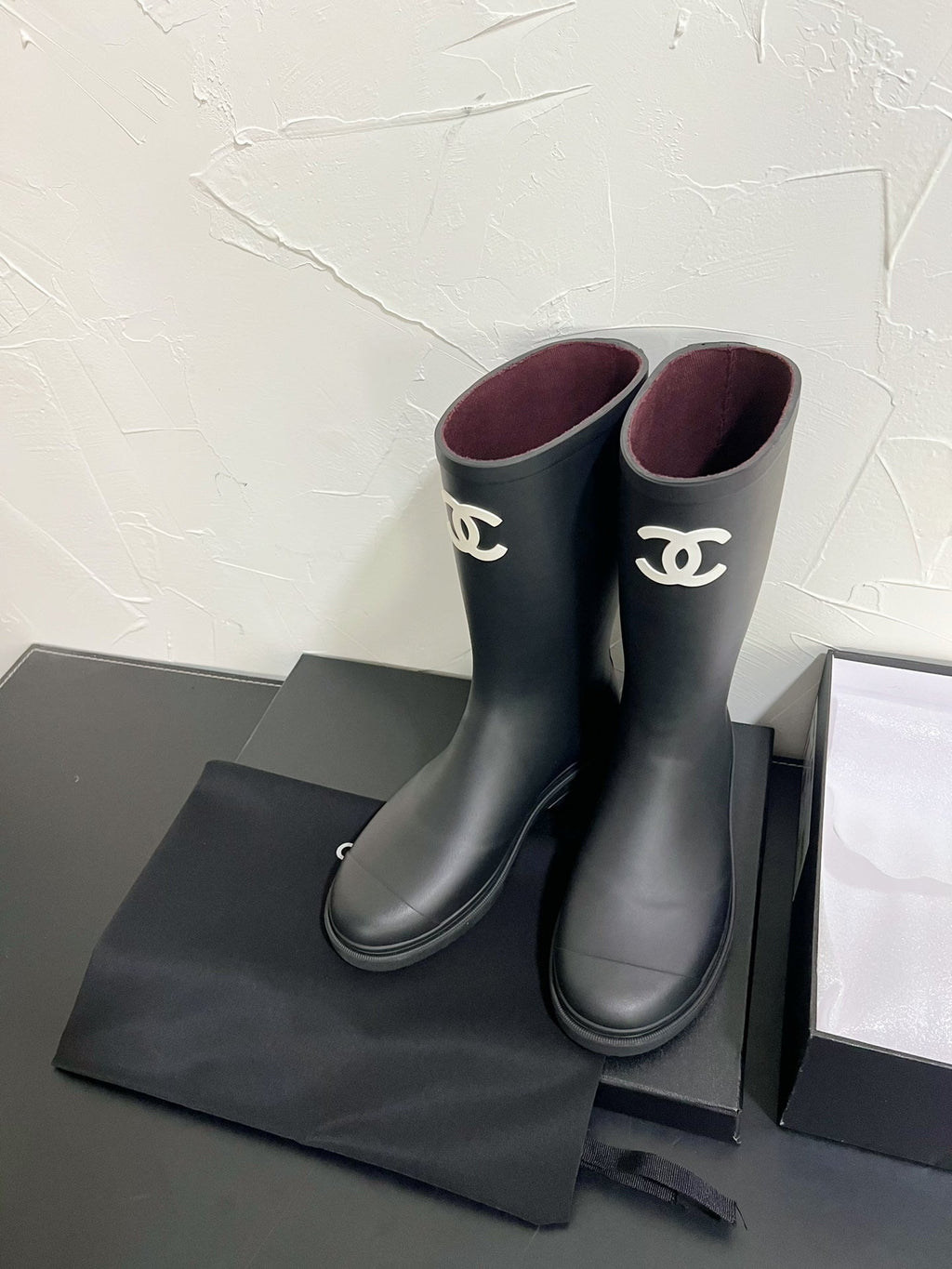 CC High Boots Black Natural Rubber 949646