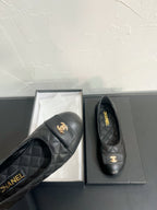 CC Ballet Flats In Black Quilted Lambskin 949712