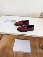 YSL Le Loafer Supple Dark Burgundy Smooth Leather