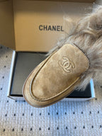 CC 26 Furry Loafer Brown Suede Kidskin and Shearling Lambskin 592925