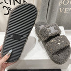 DAD SANDALS FOSSIL GRAY PURE SHEEP WOOL