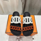 EXTRA SANDAL BLACK MIX WHITE MIX SYRUP CALFSKIN