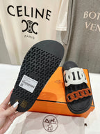 EXTRA SANDAL BLACK MIX WHITE MIX SYRUP CALFSKIN