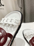 EXTRA SANDAL WHITE MIX BROWN CALFSKIN