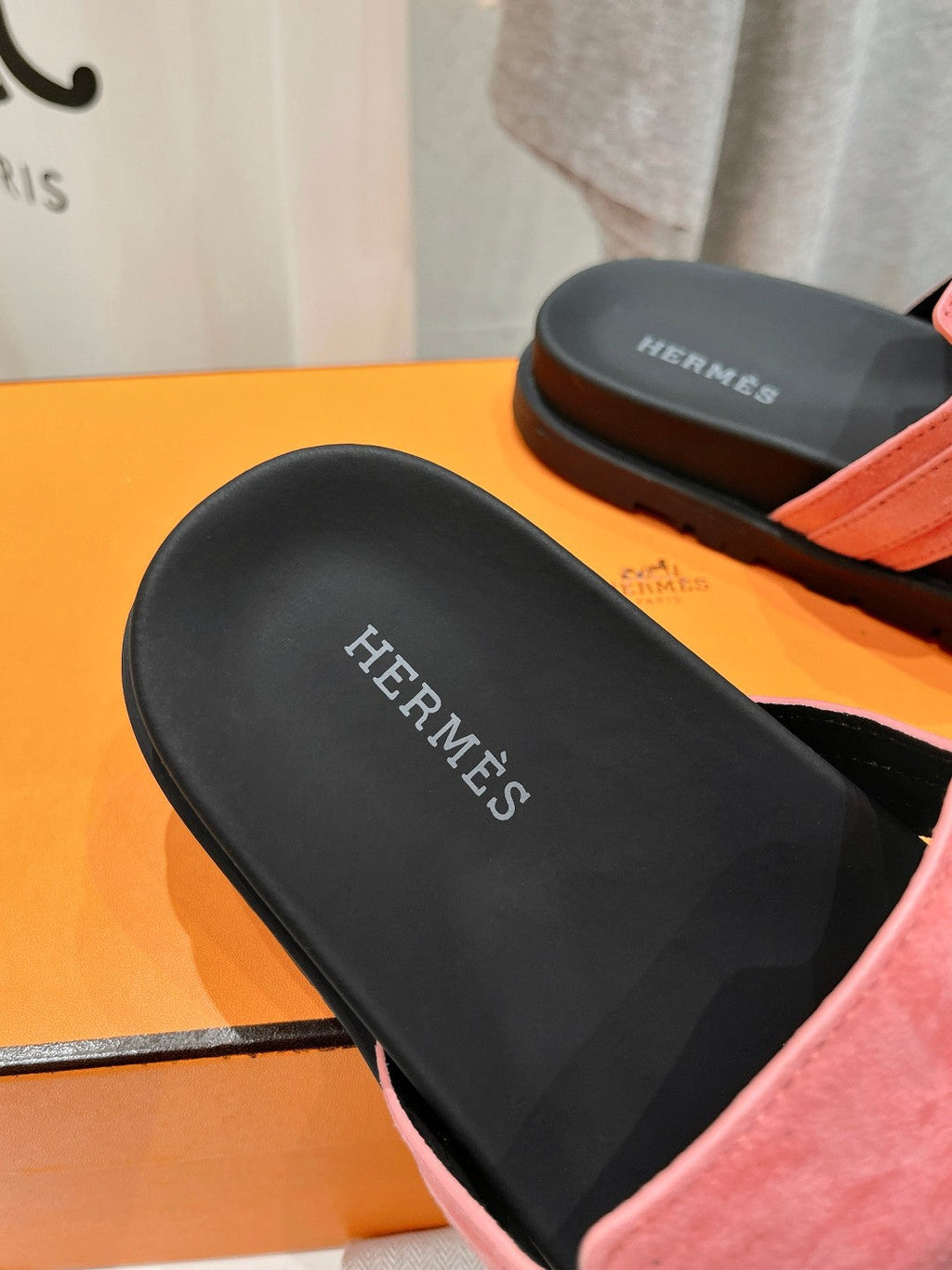 EMPIRE SANDAL BLACK MIX PINK SUEDE