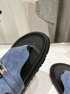 EMPIRE SANDAL BLACK MIX STONE SUEDE