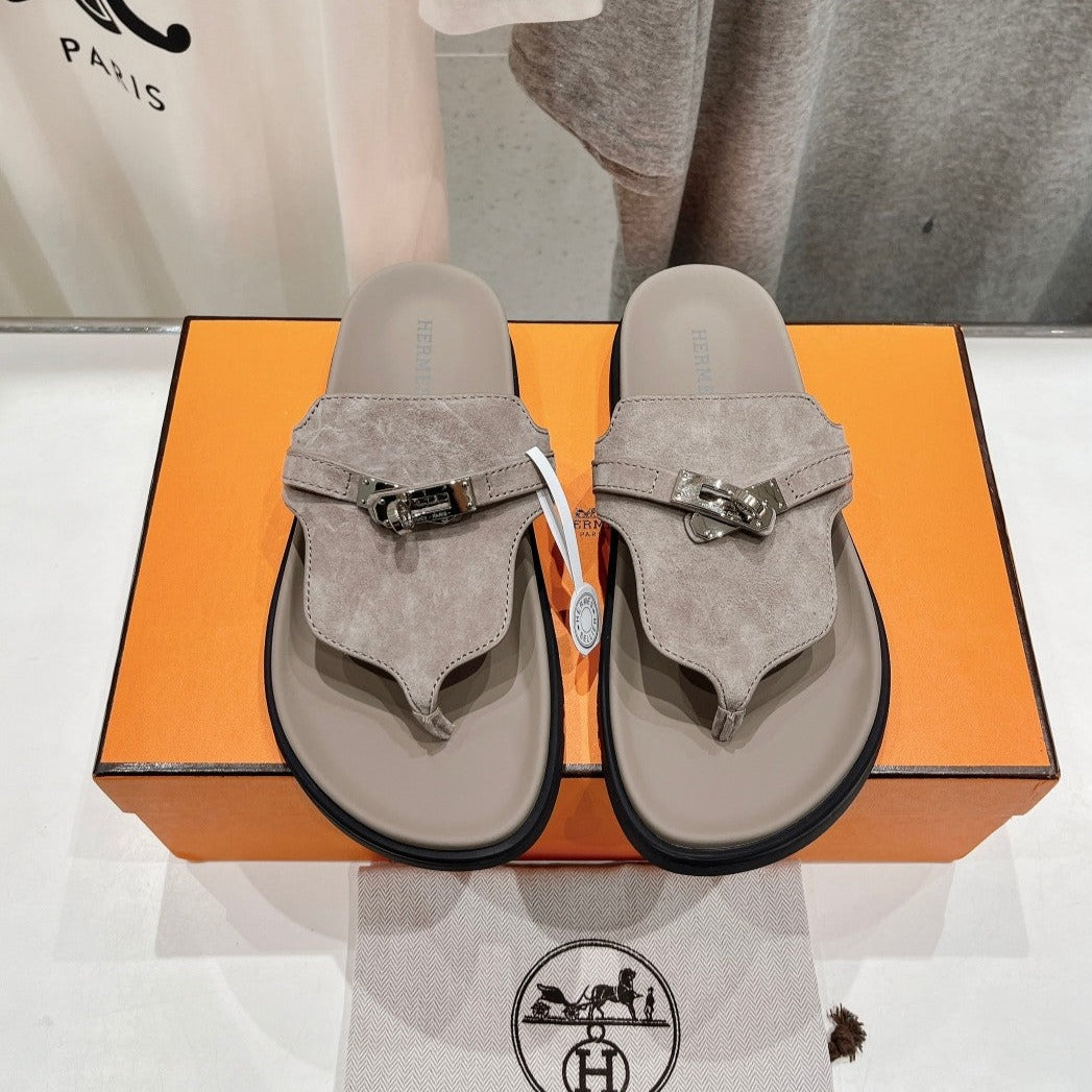 EMPIRE SANDAL LIGHT GRAY SUEDE