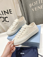 PRA PRINTED COTTON SNEAKERS WHITE CANVAS