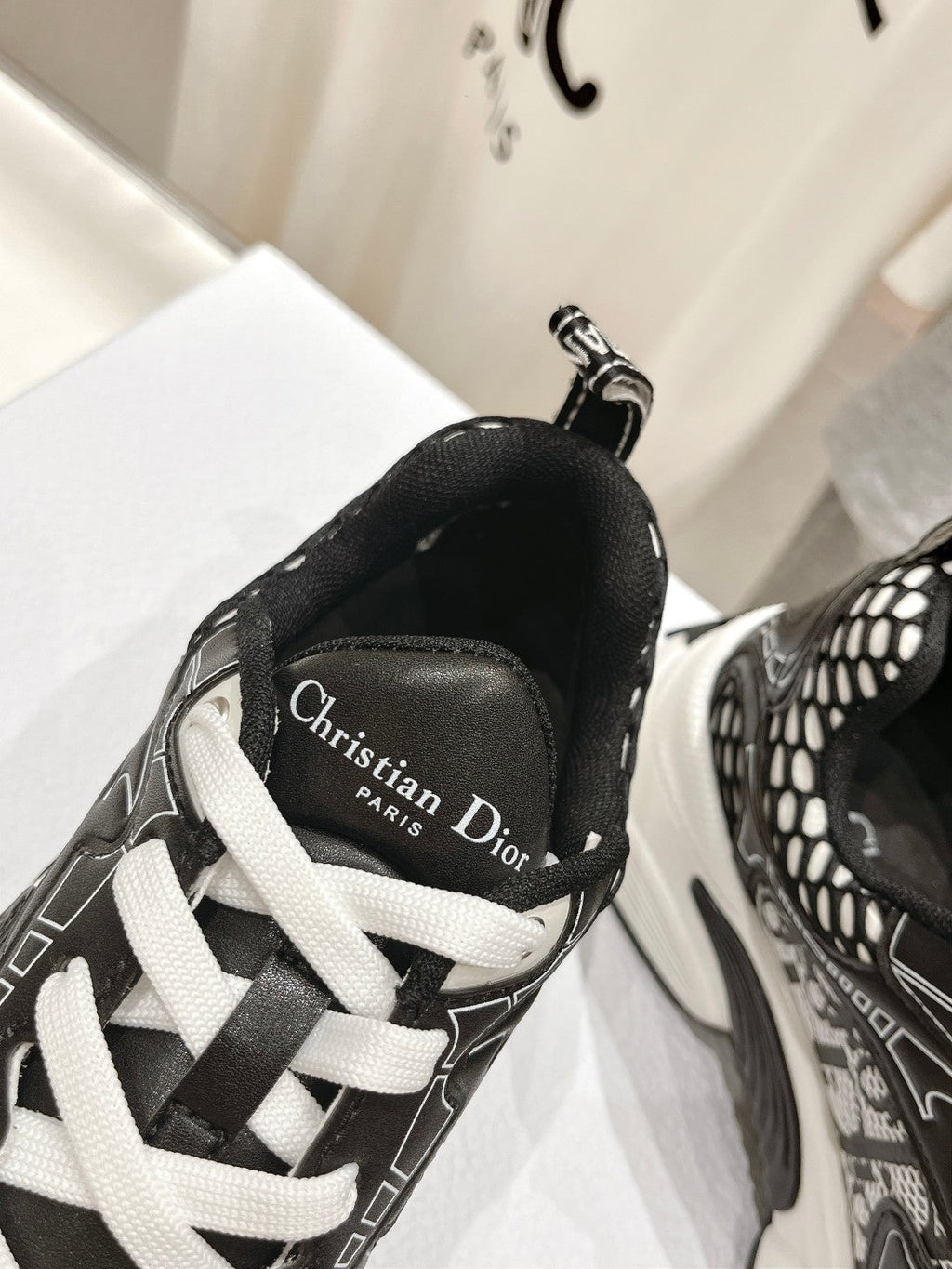 CD Vibe Sneaker Black Polyester Mesh Fabric And Cowhide