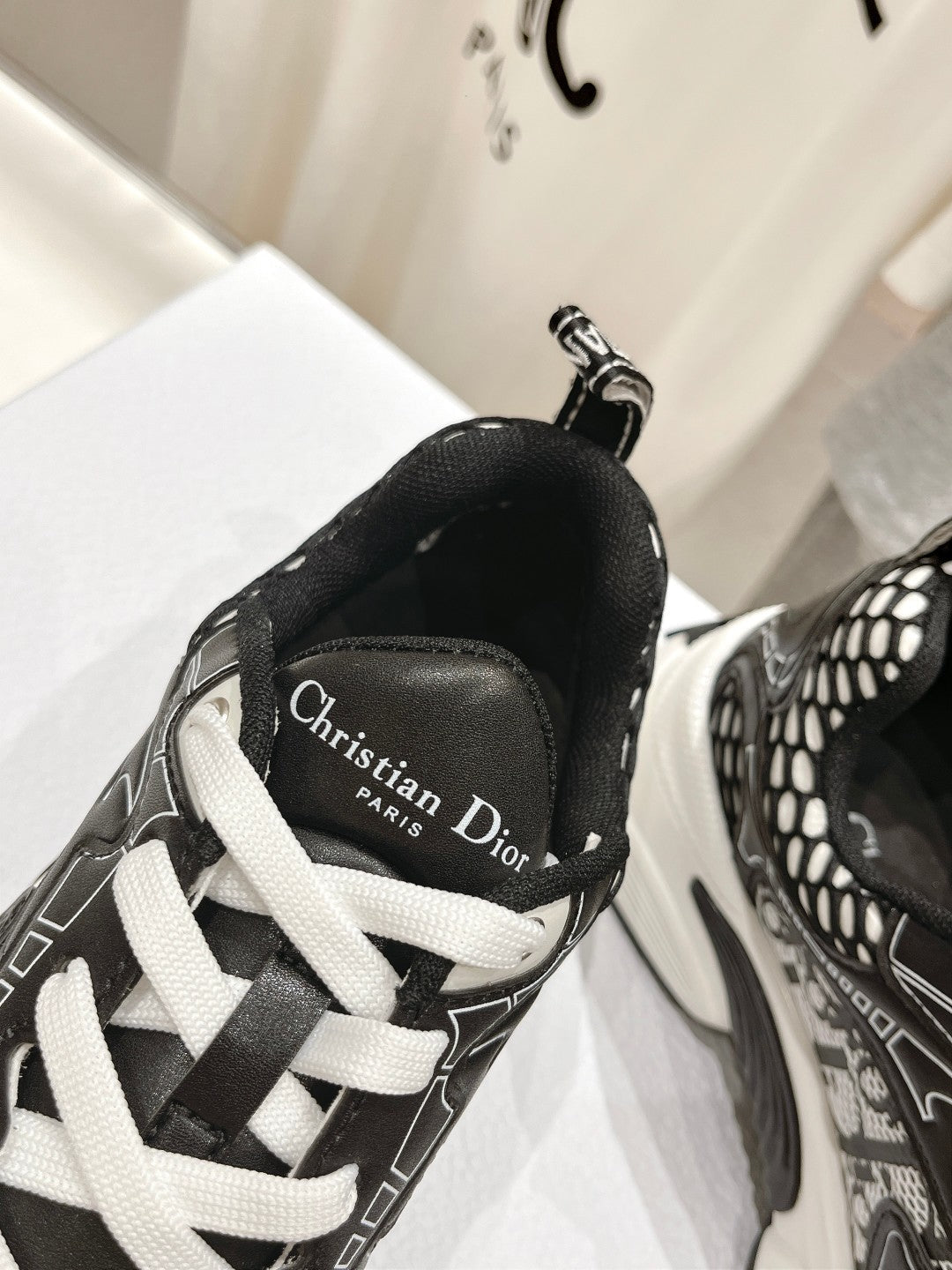 CD Vibe Sneaker Black Polyester Mesh Fabric And Cowhide