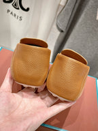 dot sole walk mocassin brown calfskin