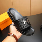 HM Men's Slide Black Cowhide 547361