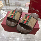 GG Men's 25 Slide Brown Canvas Rubber 720570