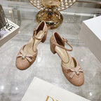 CD Ballet Pump Beige Quilted Cowhide