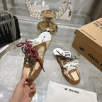 Miu x NB 530 SL Deco Mules Brown mix Beige Leather 235298