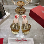 Belle Viv Mules Gold Lambskin 334646