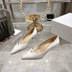 CD 26 Pump 35mm Ivory Silk Satin 592203