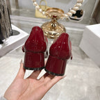 CD 26 Lolita High Heels 40 Dark Red Patent Leather 592208