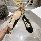 CD 26 Ballet Flats Black Patent Leather 592213