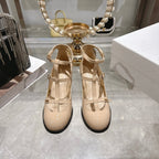 CD 26 Heel Mary Jane 40 Beige Patent Leather 592221