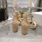 CD 26 Heel Mary Jane 40 Beige Patent Leather 592221