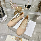 CD 26 Lolita Ballet Flats 30 Beige Patent Leather 679731
