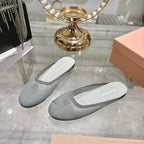 Miu Miu 26s Slippers Grey Mesh 679836