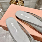 Miu Miu 26s Slippers Grey Mesh 679836