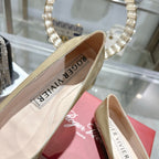 Roger Vivier 26s U Look Ballet Flat Beige Leather 679804