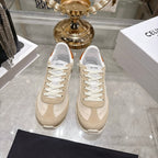 Celine Racer Sneaker Beige Suede Fabric 679818