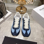 Celine Racer Sneaker Navy Blue Sky Blue Suede Lace 679823