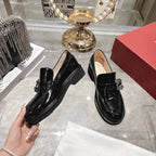 Roger Vivier 26s Viv' Ranger Loafer Black Patent Leather 679812