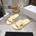 Celine 26s Triomphe Slide Light Beige Sheepskin 679831