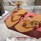Roger Vivier 26s Thong Brown Cowhide 679813
