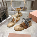 Miu 26s Ballerinas Beige Leather 679787