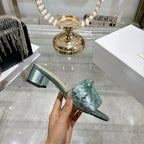 CD 26s Slippers Metallic Mint Calfskin 679867