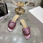 CD 26s Slippers Metallic Pink Beige Calfskin 679868