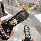 CD 26s Dway Slide 4.5cm Black Colorful Cotton 679874
