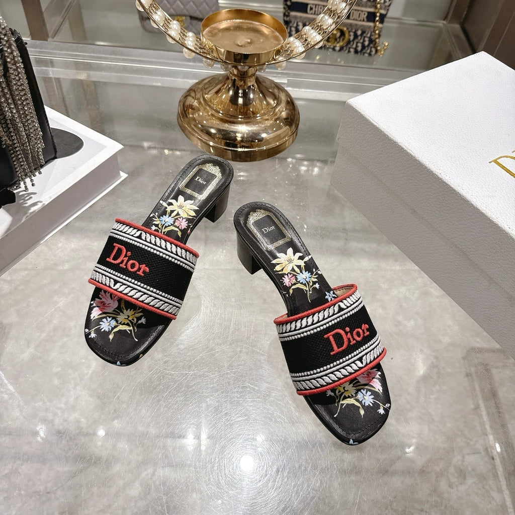 CD 26s Dway Slide 4.5cm Black Colorful Cotton 679874