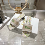 CD 26s Dway Slide 4.5cm Beige Colorful Cotton 679875