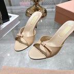 Miu Mules With Buckle Beige Patent Leather 751334