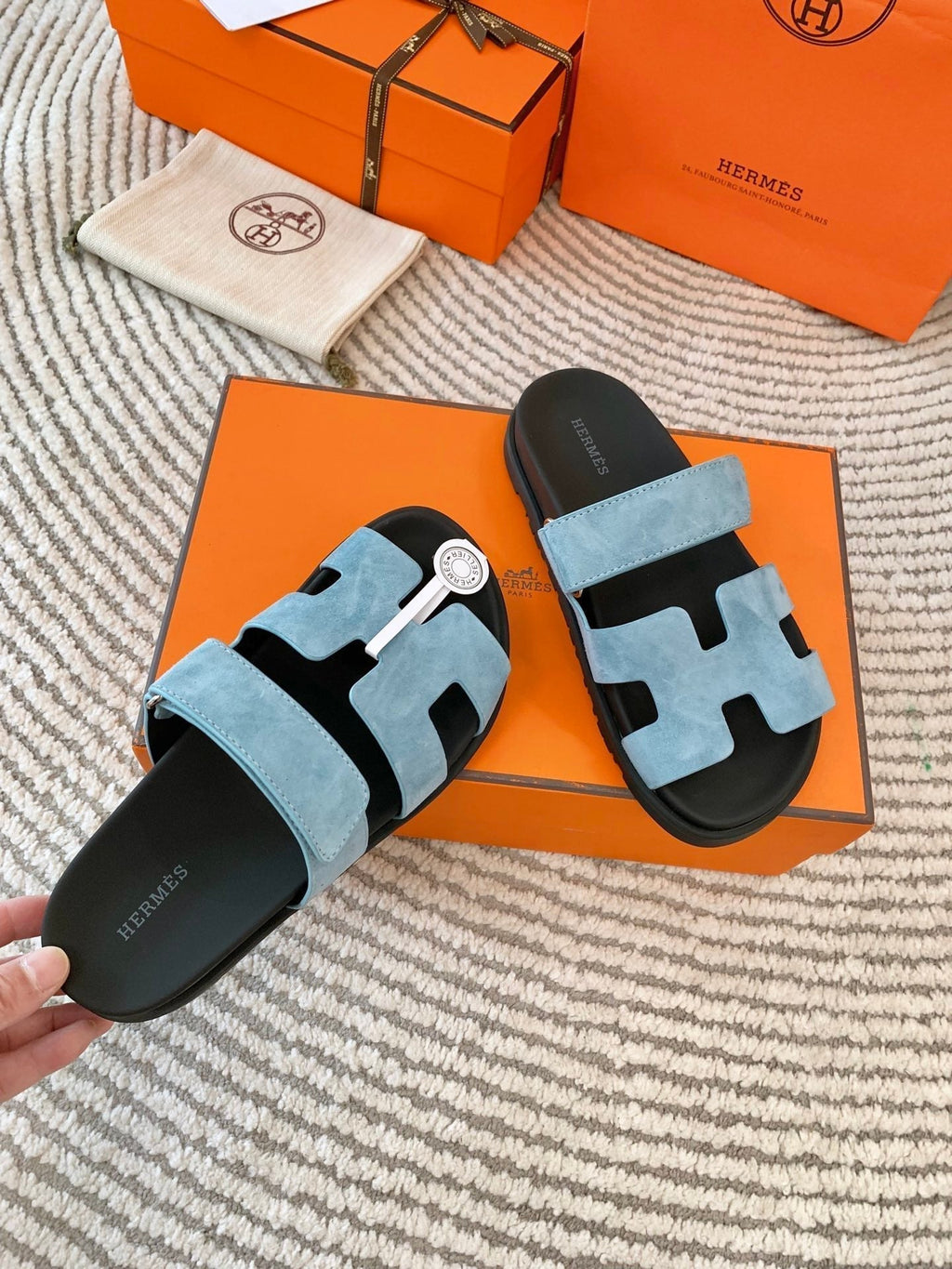 HM Chypre Sandal Cloud Blue Suede 963545